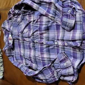 💜4 for $20💜 Purple plaid shirt
